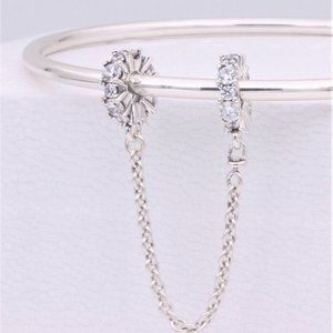 Pandora Clear Sparkle Safety Chain Charm